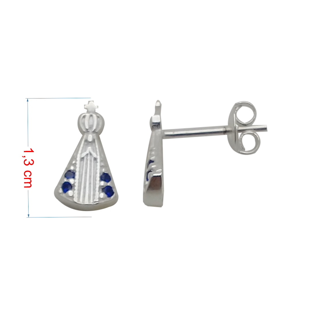 Brincos de prata 925 Nossa Senhora Aparecida